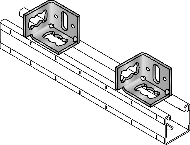 MQP-2/1 Channel foot Galvanized channel foot for fastening channels to various base materials