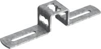 MIC-MI/MQ-X Hot-dip galvanized (HDG) connector for fastening MQ strut channels perpendicular to MI girders