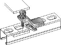 MM-T-16-36 Galvanized beam clamp for connecting MM strut channels directly to steel beams