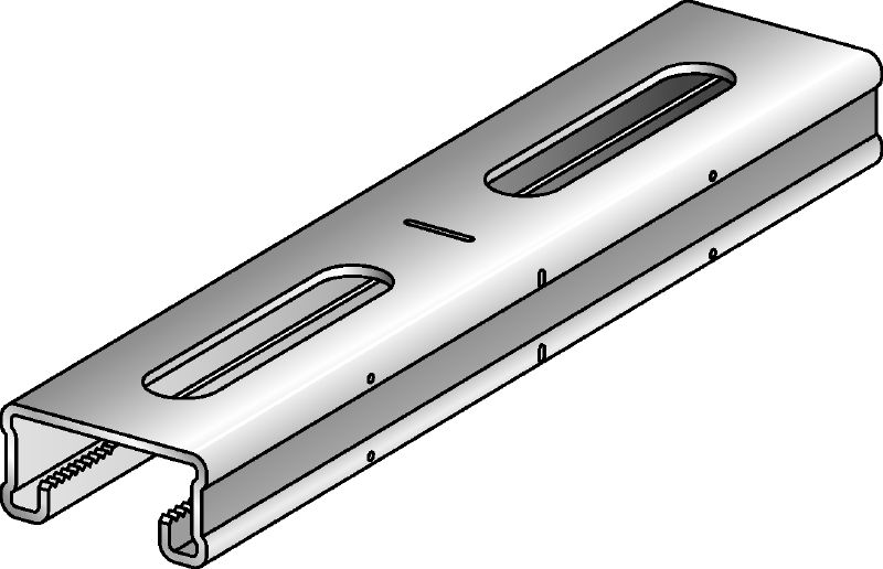 MQ-21-RA2 channel Stainless steel (A2) 21 mm high MQ strut channel for light-duty applications