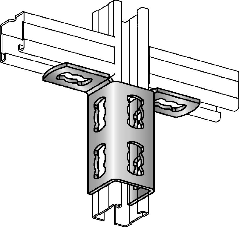 MQV-2/2 D Channel connector Galvanized flexible channel connector for two-dimensional structures