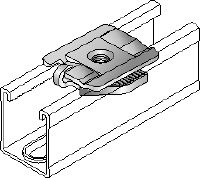 MM-S Galvanized pipe clamp saddle for connecting threaded components to MM strut channels