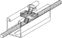 MQS-RS Rod-stiffener Galvanized pre-assembled threaded rod stiffener for attaching strut channel to a threaded rod to accommodate compression loads
