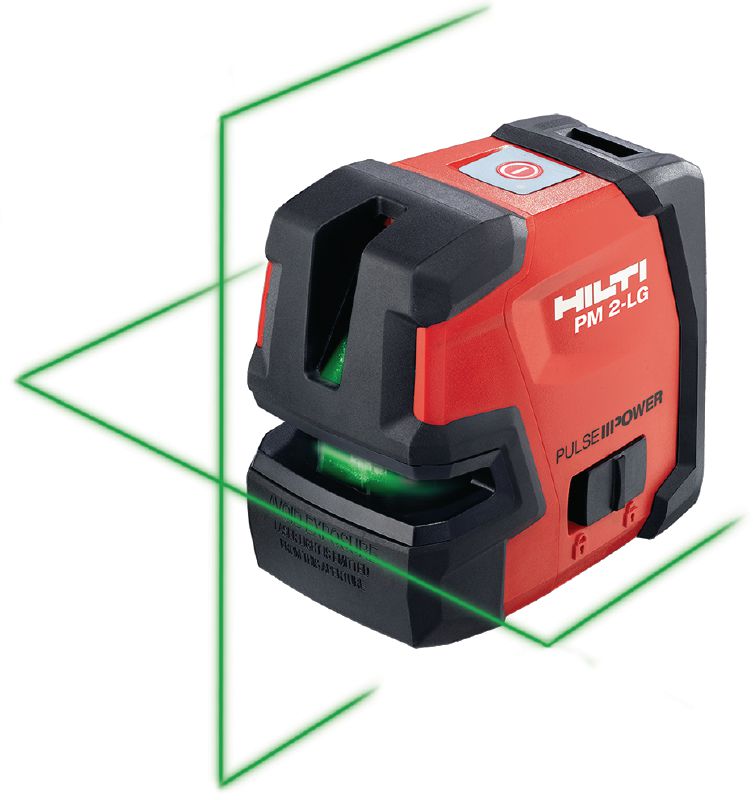 PM 2-LG Line laser level Line laser with 2 lines for leveling, aligning and squaring with green beam