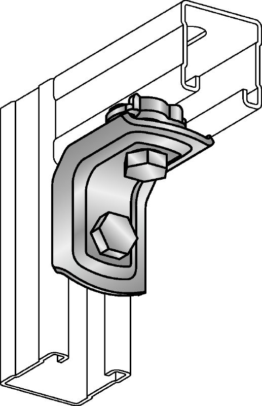 MQW-Q2 Pre-assembled angle Galvanized 90-degree pre-assembled angle for connecting multiple MQ strut channels