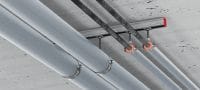 MI-CF LS Refrigeration pipe clamp Galvanized pipe clamp with load sharing for refrigeration applications with a variety of insulation thicknesses Applications 1