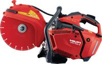 DSH 600-X Gas cut-off saw (300mm) Compact top-handle gas saw (63cc) with blade brake, for cutting up to 120 mm with 300 mm blades in concrete, masonry, and metal