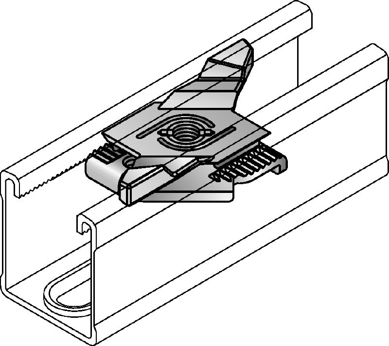 MM-WN Galvanized wing nut for connecting modular support system components to MM strut channels