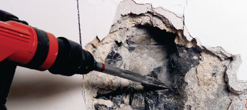 TE-YX-SM אזמלי שפיץ אזמל שפיץ SDS Max (TE-Y)‎ בהשחזה עצמית לעבודות הריסה מהירות יותר בבטון, לבנים ובלוקים יישומים 1