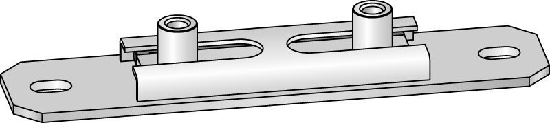 MSG-UK Cross slide connector (double) Premium galvanized cross slide connector for light-duty heating and refrigeration applications