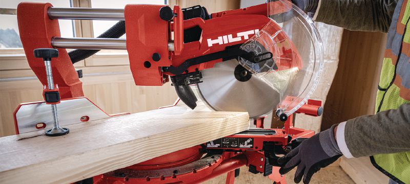 SM 60-22 Cordless miter saw Dual-bevel sliding compound miter saw with a cross cut capacity up to 100x355mm│4”x 13-3/4 (Nuron battery platform) Applications 1