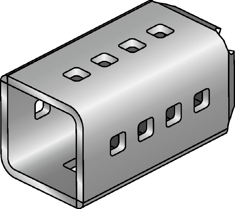 MIC-SC Connector Hot-dip galvanized (HDG) connector used with MI baseplates that allow for free positioning of the girder