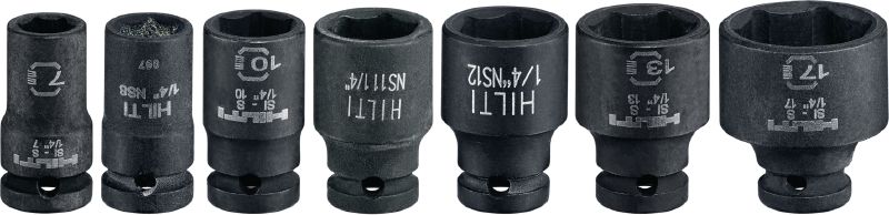SI-S 1/4 Short impact socket 1/4 (inch) short impact socket for tightening bolts and anchors