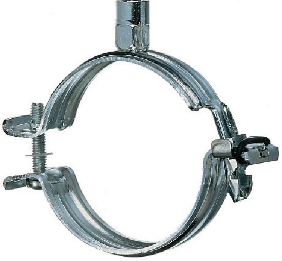 MPN-S Quick-close pipe clamp Premium galvanized pipe clamp without sound inlay for high productivity in medium-duty applications