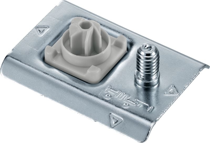 X-TH Threaded Stud plate Metal pipe clamp mount with pre-installed threaded stud for light-duty electrical/mechanical fastenings on ceilings and use with collated nails