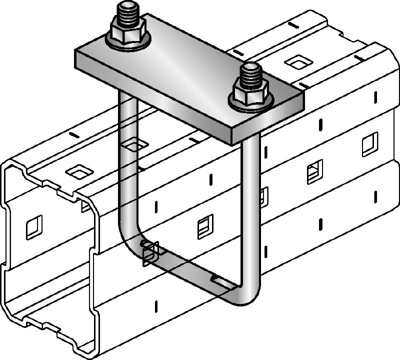 MIC-SPH Pipe hanger accessory Hot-dip galvanized (HDG) accessory attached to MI girders to support hanging pipes