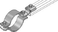 MQS-SP Pipe clamp Galvanized pre-assembled pipe clamps with FM approval for seismic bracing of fire sprinkler pipes