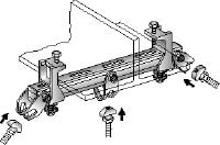 MQI-AT Steel beam connector Galvanized steel beam connector for fastening MQ strut channels directly to steel beams