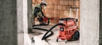 VC 40H-X H-Class dust extractor (ACD) Powerful dust extractor with large container and push-bar for connection with power tools and jobsite clean ups (wet & dry), 30l tank – ACD certified vacuum Applications 1