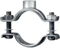 MP-M Pipe clamp heavy-duty Standard galvanized pipe clamp without sound inlay for heavy-duty piping applications