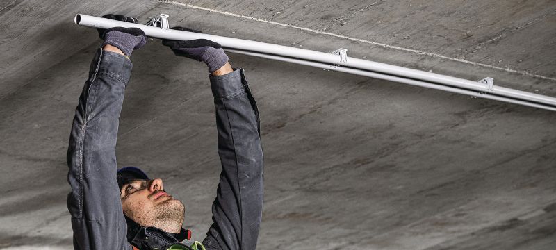 X-EKS MX (02) Conduit clip Plastic conduit clip optimized for collated nails and compatible with a wide variety of fastening methods and base materials Applications 1