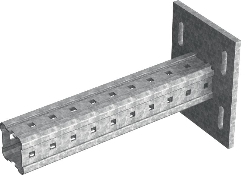 MIC-S90H Bracket Hot-dip galvanized (HDG) box profile bracket for connections to steel in heavy-duty applications