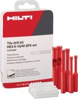 Tile drill bit HEX 6-10/40 SPX set 