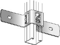 MQB Clamp (strut to concrete) Galvanized clamp for cross-connection of one MQ strut channel to concrete