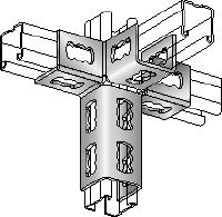 MQV-4/3 D Angle connector Galvanized channel connector for three-dimensional structures