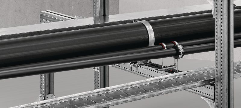 MT-AS B OC Pipe ring saddle Pipe ring saddle for connecting threaded components to MT C-Channels, in moderately corrosive environments Applications 1