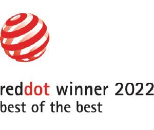 This product has been awarded the "Best of the Best" Red Dot Design Award.