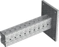 MIC-C120-DH Bracket Hot-dip galvanized (HDG) box profile bracket for connections to concrete in heavy-duty applications