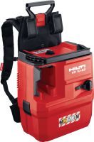 VC 10M-22 Cordless M-Class dust extractor Compact and powerful cordless dust extractor with optional backpack for connection with power tools and jobsite clean ups (wet & dry), 8l tank (Nuron battery)