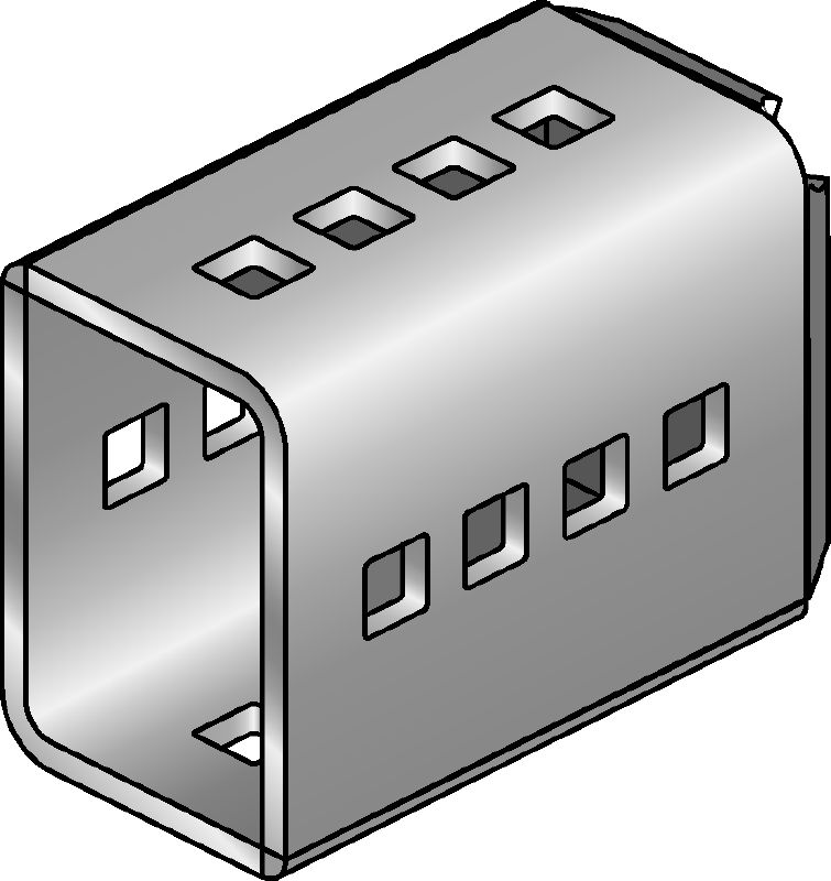 MIC-SC Connector Hot-dip galvanized (HDG) connector used with MI baseplates that allow for free positioning of the girder