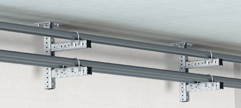 MIC-UB Connector Hot-dip galvanized (HDG) connector for fastening U-bolts to MI girders with greater adjustability Applications 1