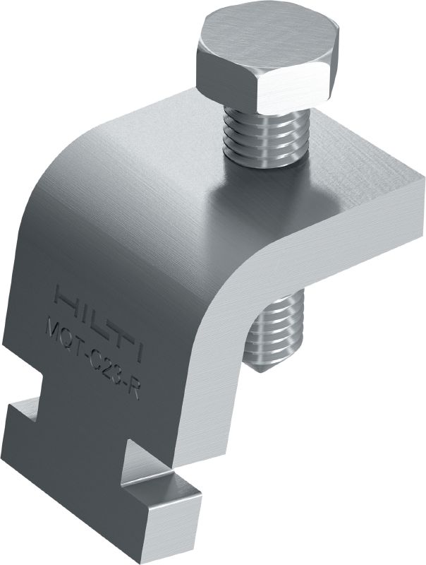 MQT-C-R Beam clamp Stainless steel (A4) beam clamp for connecting MQ strut channels directly to steel beams