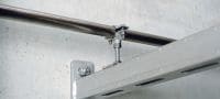 MP-SRN Light-duty pipe clamp Stainless steel (A4) pipe clamp without sound insulation for light-duty applications Applications 1