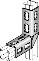 MQW-8/90 Angle bracket Galvanized 90-degree angle for connecting multiple MQ strut channels