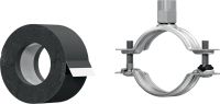 MRP-RPC Quick-close refrigeration pipe clamp Galvanized pipe clamp for high productivity in refrigeration and cold water applications with an insulation thickness of 19 mm