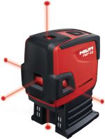 PMP 45 Point laser Point laser with 5 points for plumbing, leveling, aligning and squaring with red beam