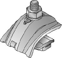 MQT-U Beam clamp Galvanized beam clamp for connecting the open side or back of MQ/HS channels directly to steel beams