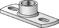 MGM 2 Fixed point base plate Premium galvanized 2-hole base plate for light-duty fixed point applications (imperial)