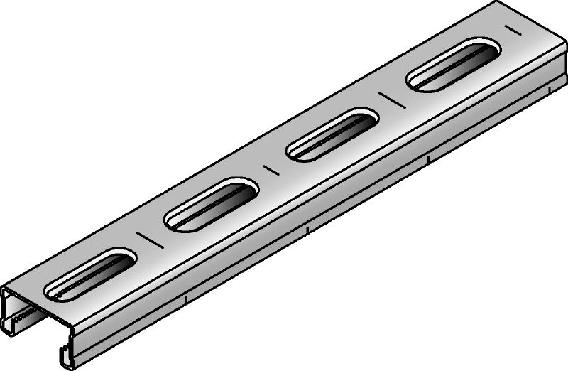 MM-C-16 Galvanized 16 mm high MM strut channel for light-duty applications