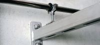 MP-SRNI Light-duty pipe clamp Stainless steel (A4) pipe clamp with sound insulation for light-duty applications Applications 1