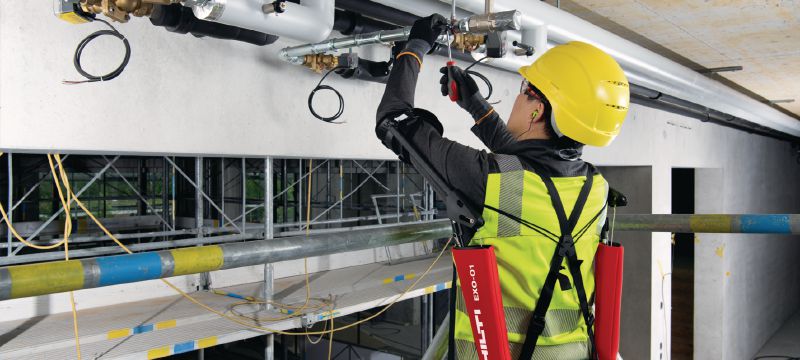Overhead exoskeleton Passive exoskeleton to help relieve strain on shoulders and arms during overhead installation work Applications 1