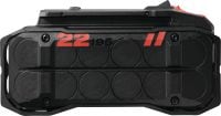 B 22-195 Nuron battery High-capacity 22V Li-ion battery built to boost the performance and run time of medium- to heavy-duty Nuron power tools