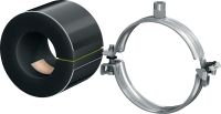 MIP-M Refrigeration pipe clamp (medium insulated) Galvanized pipe clamp for maximum productivity in refrigeration applications with an insulation thickness of 20-25 mm