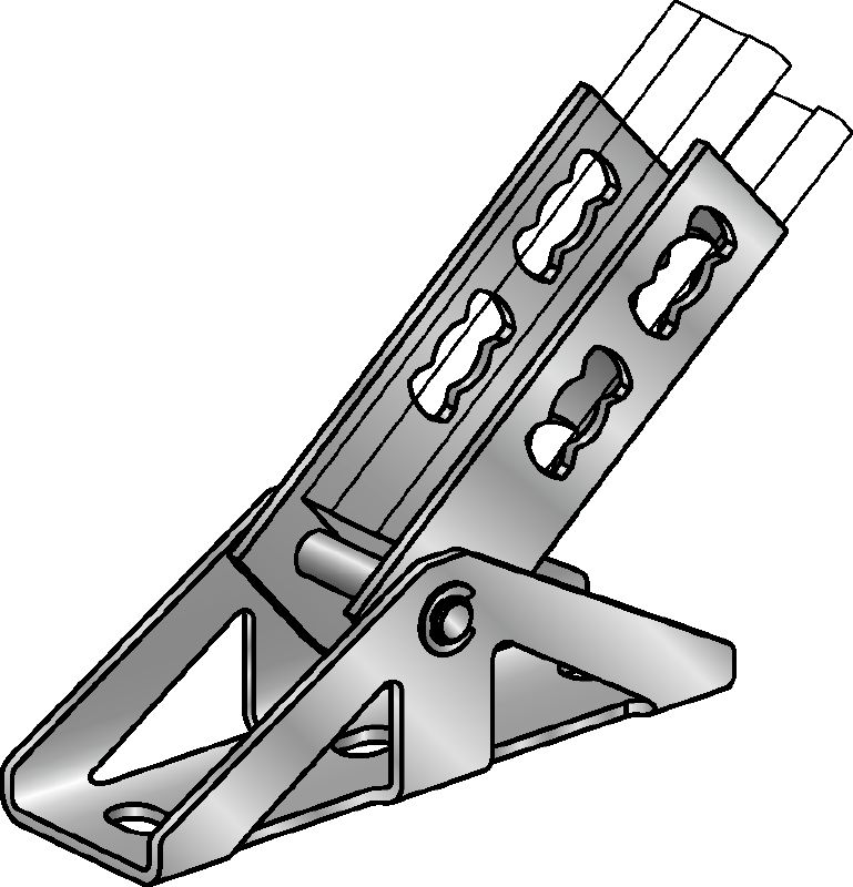 MQP-G-F Channel foot Hot-dip galvanized channel foot for fastening channels to different base materials at an angle