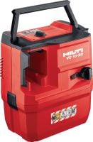 VC 10M-22 Cordless M-Class dust extractor Compact and powerful cordless dust extractor with optional backpack for connection with power tools and jobsite clean ups (wet & dry), 8l tank (Nuron battery)