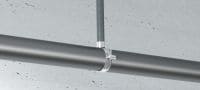 MP-M Heavy-duty pipe clamp Galvanized pipe clamp without sound insulation for heavy-duty applications Applications 1